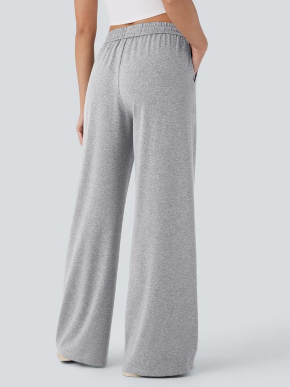 Halara High Waisted Drawstring Wide Leg Pants M Regular NEW - Picture 3 of 8